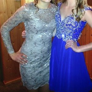 Sequin Lace long sleeve Bodycon Dress (prom girl)